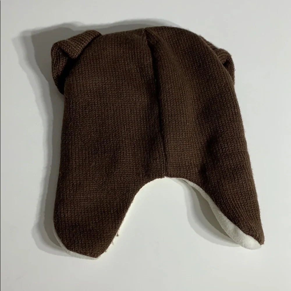 Toddler Brown Dog Animal Ear Flap winter Hat o/s kids